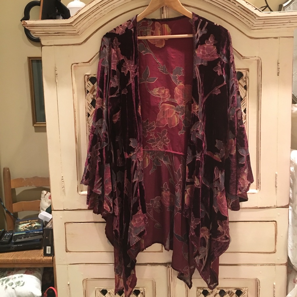 Velvet burnout Kimono